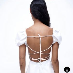 Zara White Linen Dress